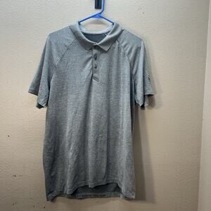 Lululemon Polo Shirt Mens Sz XL Gray‎ Performance Athletic Tech PGA America Golf